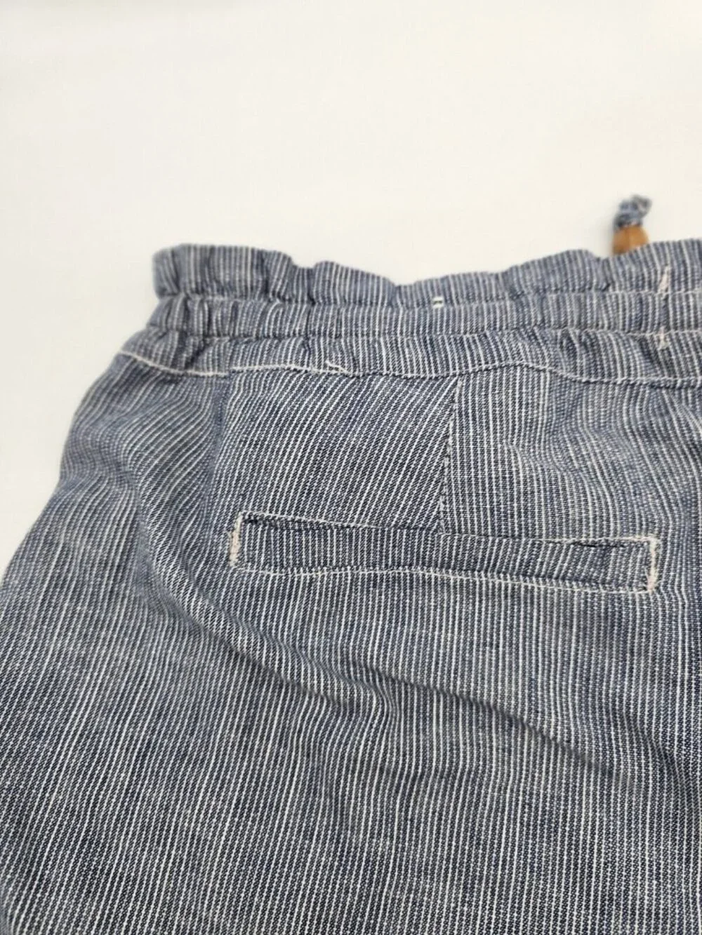 Aeropostale Juniors Shorts Size 13 / 14 Blue Striped Cotton Bootie Short Shorts